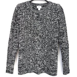 Old Navy Black/White Knit Sweater Top - Size S